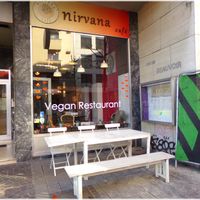 Entrance at Nirvana Cafe in Luxembourg City