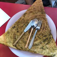 Palak potatoes tomato dosa at Mahek in Surrey