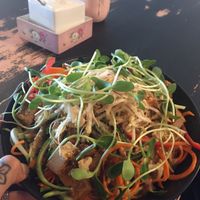 Pad Thai (all raw except for the cooked tofu)  at Lafew Teahouse and Kombucha Bar  in Cairns