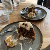 Carrot cake … dense and delicious   at Indigo in Le Dorat