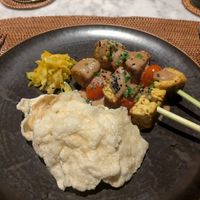Tempeh satay at NŪTRIŌ Restaurant in Bali