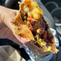 Haha not the best pic but SO 😋 Big Canyon Burrito at Raider Ridge Cafe in Durango