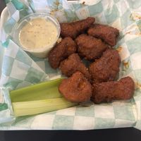 Hot not Honey Wings (and ranch)  at The Green Ape Gourmet Vegan in Chicago