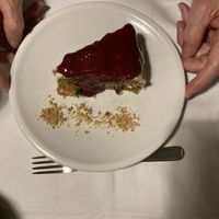 Coconut & cherry “pan di Spagna” cake (out of this world)   at La Colubrina in Milan