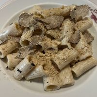 Creamy truffle pasta   at La Colubrina in Milan