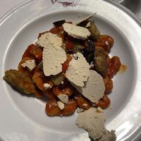 Pasta with meatballs and ricotta  at La Colubrina in Milan