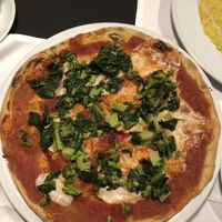 Pizza broccoli and garlic sauce   at La Colubrina in Milan