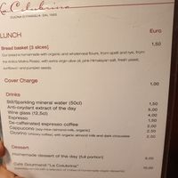 Menu June 2023 at La Colubrina in Milan