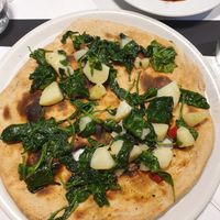Focaccia with spinach and potatoes at La Colubrina in Milan