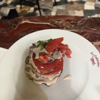 Melanzana alla parmigiana raw  at La Colubrina in Milan