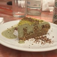 Pistachio cream cake  at La Colubrina in Milan
