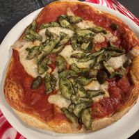 Pizza with shiitake   at La Colubrina in Milan