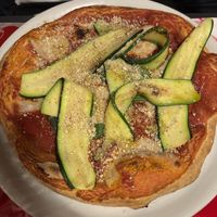 Pizza with zucchini   at La Colubrina in Milan