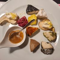 Cheese platter at La Colubrina in Milan