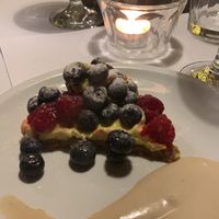 Tasty dessert at La Colubrina in Milan