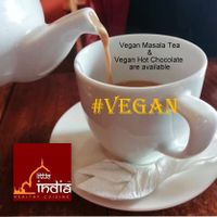 Vegan Masala Tea and Vegan Hot Chocolate are available now :) at Little India Healthy Cuisine in Quezon City