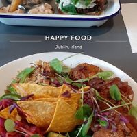 Burger and buddha bowl at HappyFood by YogaHub in Dublin