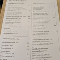 Menu at The Harbour Cafe  in Oakham