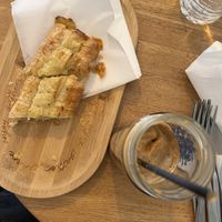 Potato roll and iced frappee  at IL FOXO Worthing | Greek Artisanal Coffee House in Worthing