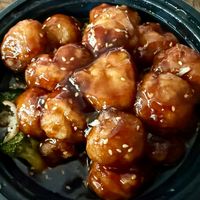 Sesame Imitation Chicken over Broccoli at Chin Chin Brookhaven in Atlanta