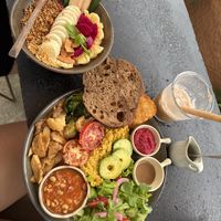 The boat bliss bowl and green boat breakfast. THE MOST tastiest mushrooms I’ve ever had!!! Highly recommendd  at The Boat - Healthy and Vegan Eatery in Hoa Lu