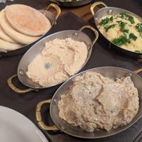 Pita, Homus, Babaganuch at Hassan Cozinha Árabe  in Sao Paulo