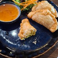 Curry puffs at The Curve Thai Restaurant in Newcastle