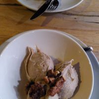 Vanilla ice cream (best ever in my life - not coconut based) & snickers at Wild Beets in Ibiza