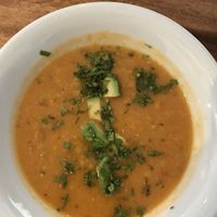 Lentil soup  at Wild Beets in Ibiza