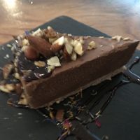 Chocolate cake  at Wild Beets in Ibiza