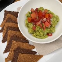 Raw tortilla-chips met quac  at Wild Beets in Ibiza