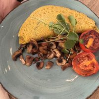 Tortilla vegana con espinacas   at Wild Beets in Ibiza