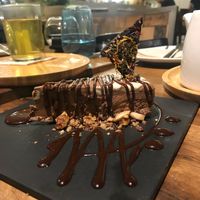 White and dark chocolate raw dessert  at Wild Beets in Ibiza