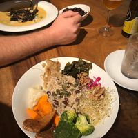 Macro bowl and curry above  at Wild Beets in Ibiza