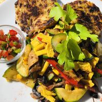 A plate full of good flavors  at Wild Beets in Ibiza