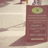 Sandwich board at Pure Lovin' Chocolate in Victoria