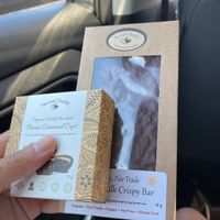 Pecan caramel cups & vegan milk chocolate bar at Pure Lovin' Chocolate in Victoria