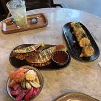 Tacos, corn and fermented vegetables   at Mr Watson in Amsterdam