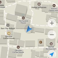 Location of restaurant (map marker is wrong) at Joshi's Vegetarian Food Court in Zanzibar