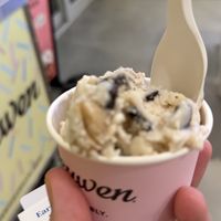 Vegan chocolate chip cookie doughh  at Van Leeuwen Ice Cream in Miami Beach