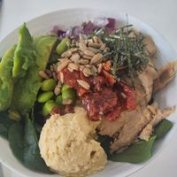 Build Your Own Poke Bowl including hummus, avocado and Not Chicken at Healthy Poke  in Gran Canaria