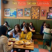 Interior - it is tightly packed  at Dos Tacos - Gangnam in Seoul