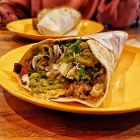 Burrito with Fried vegetables for 9500 Won at Dos Tacos - Gangnam in Seoul