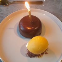 Jaffa Cake entremet dessert at The Green Bear Guesthouse  in Rhayader