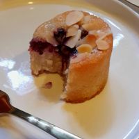 Cake with coffee on arrival at The Green Bear Guesthouse  in Rhayader