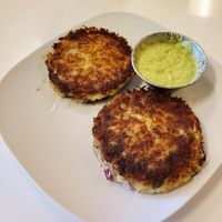 Potato cakes with creamy lime cilantro sauce at Baagan in San Ramon