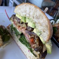 Mushroom Chana Burger at Baagan in San Ramon