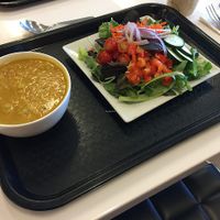 Lentil soup with garden salad at Baagan in San Ramon