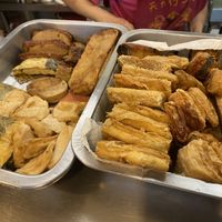 I don’t know what all this was, and it was pretty fried so prob wouldn’t have picked it for myself, but boy was it good!   Lots of different bean curd things and not too heavy! at Vegetarian Service in Hong Kong Island