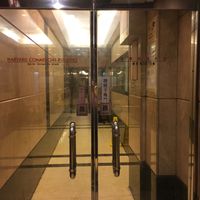 The doors to the commercial building from the street  at Liza Veggies 麗姐廚房 - Wan Chai in Hong Kong Island